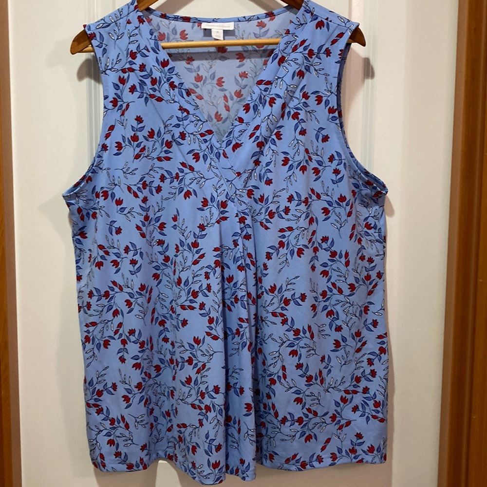 Woman charter Club Top, size XL, color Blue.